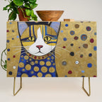 Klimt Cat in Blue and Gold Credenza Gallery Image 1