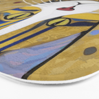 Klimt Cat in Blue and Gold Bath Mat Gallery Image 3
