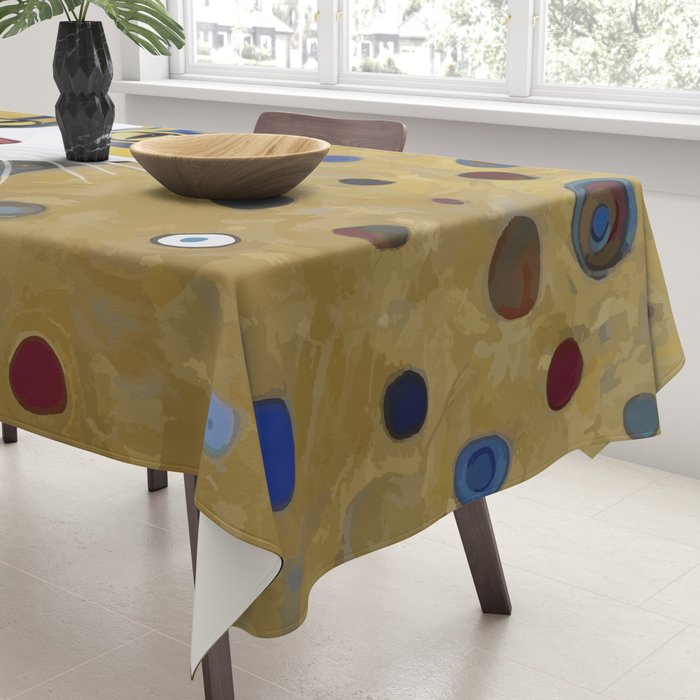Klimt Cat in Blue and Gold Tablecloth Gallery Image 3