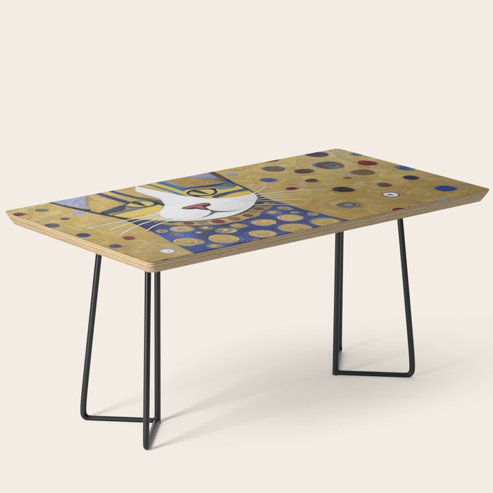 Klimt Cat in Blue and Gold Coffee Table Gallery Image 1