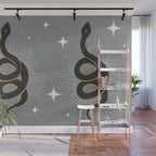 Slither - Gray Wall Mural Gallery Image 1