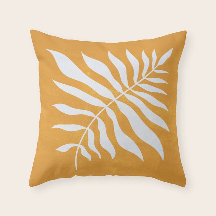 Wild Ferns: Tulip Yellow Edition Throw Pillow Gallery Image 6