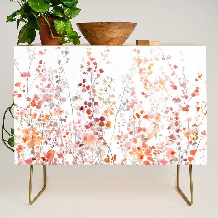 Natureâs Floral Meadowscape Credenza Gallery Image 1