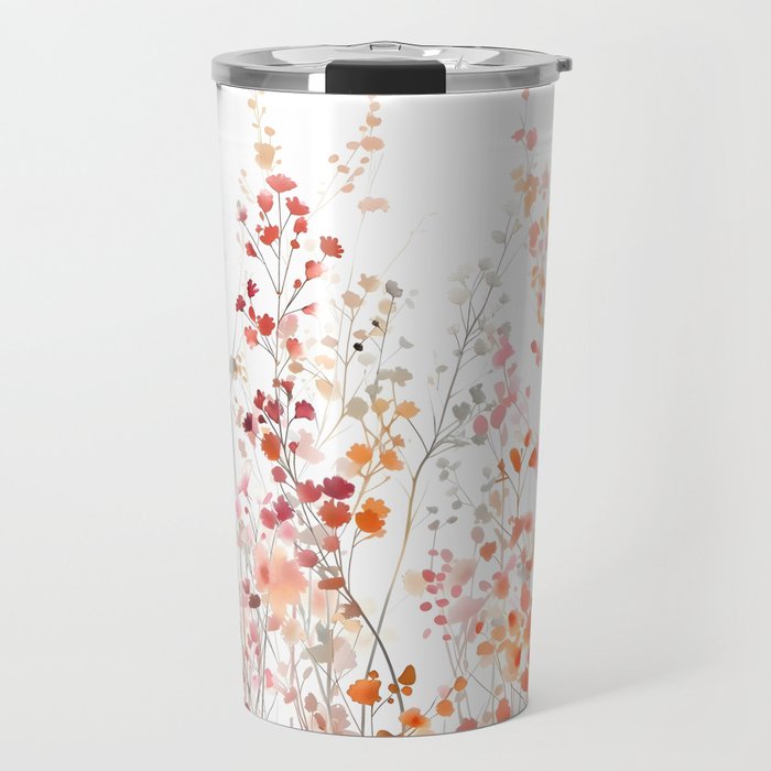 Natureâs Floral Meadowscape Travel Mug Gallery Image 1