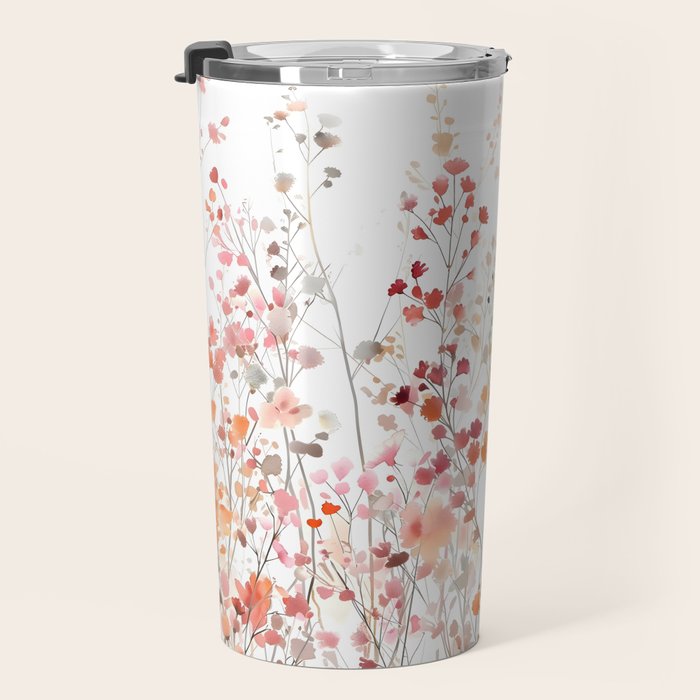 Natureâs Floral Meadowscape Travel Mug Gallery Image 3