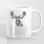 Vintage Moose in Bathtub Coffee Mug Gallery Image 1