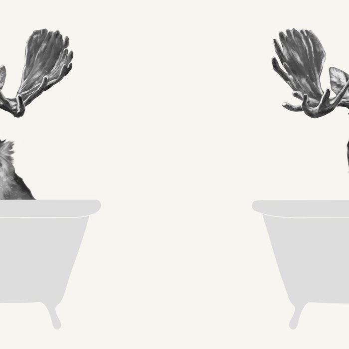 Vintage Moose in Bathtub Coffee Mug Gallery Image 2