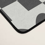 Black and white love heart checkered pattern Desk Mat Gallery Image 4