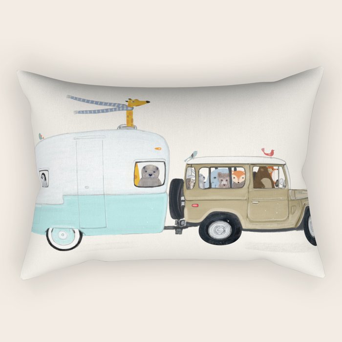 camping trip Rectangular Pillow Gallery Image 1