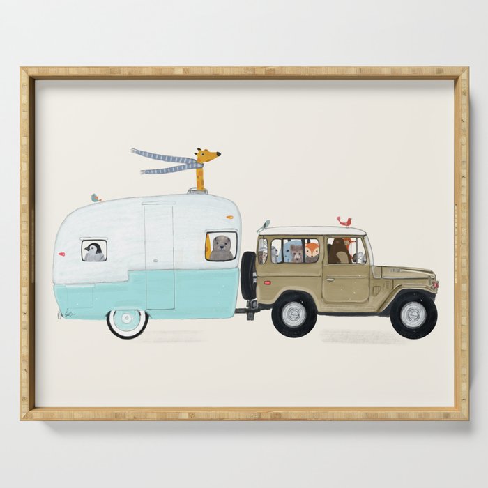 camping trip Serving Tray Gallery Image 1