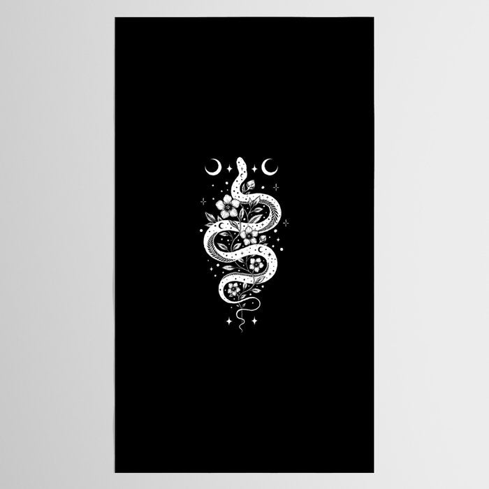 Serpent Spell-White Tablecloth Gallery Image 2