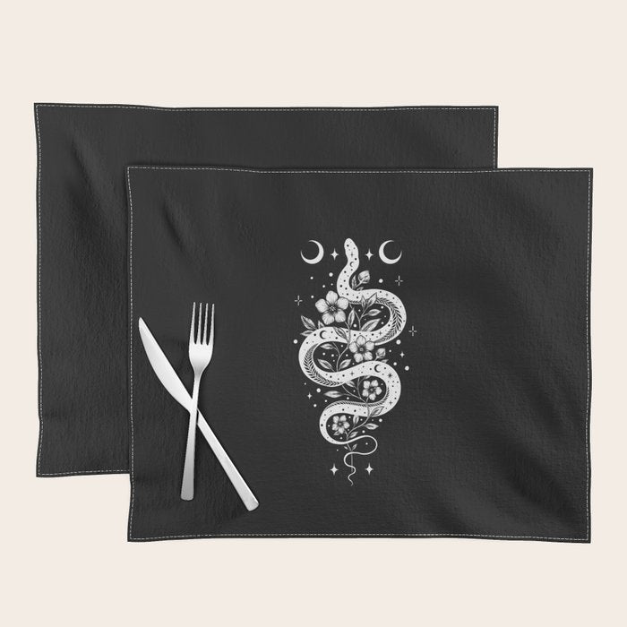 Serpent Spell-White Placemat Gallery Image 1