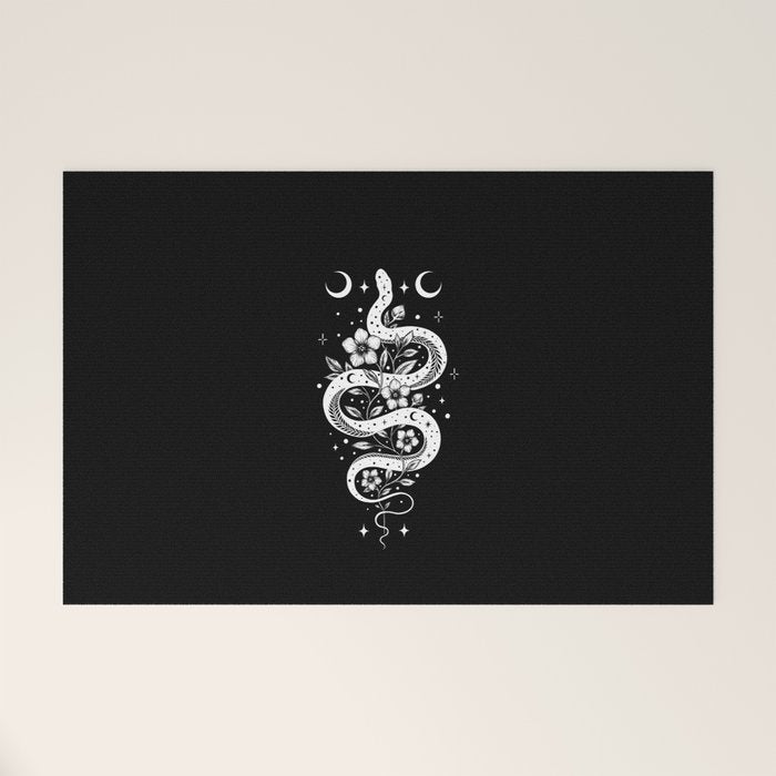Serpent Spell-White Welcome Mat Gallery Image 1