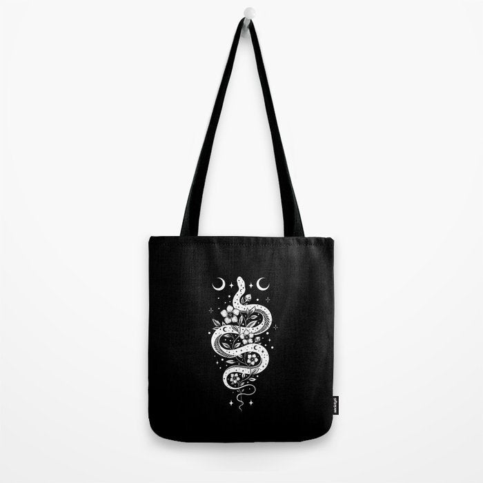 Serpent Spell-White Tote Bag Gallery Image 2