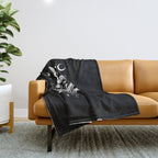 Serpent Spell-White Throw Blanket Gallery Image 1