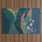 "You Are Worthy Of The Same Love You Give." Outdoor Rug Gallery Image 1