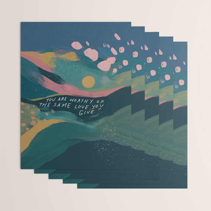 "You Are Worthy Of The Same Love You Give." Wrapping Paper Gallery Image 3