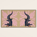 Crocodile - Teal & Ochre Desk Mat Gallery Image 3