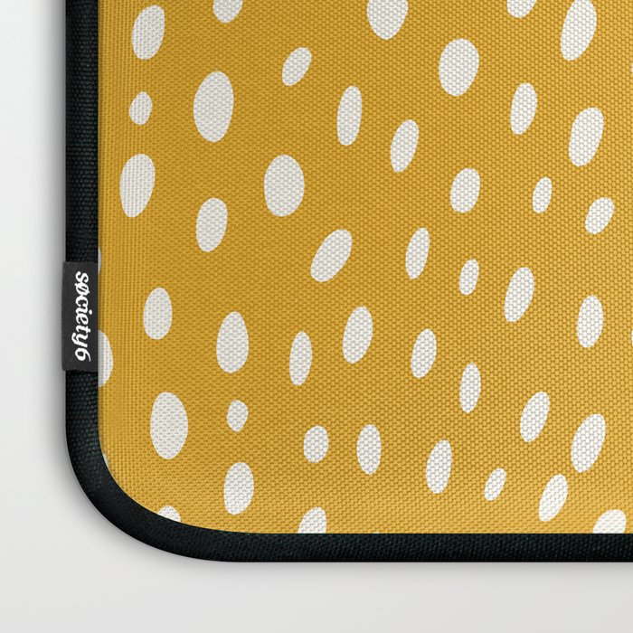 Yellow Polka Dot Spotted Pattern Abstract Print Dots Laptop Sleeve Gallery Image 3