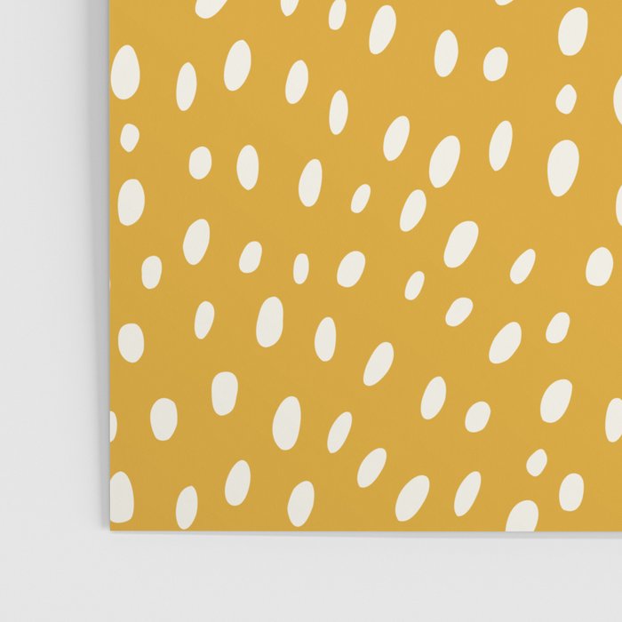 Yellow Polka Dot Spotted Pattern Abstract Print Dots Poster Gallery Image 3
