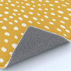 Yellow Polka Dot Spotted Pattern Abstract Print Dots Rug Gallery Image 4