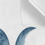 Blue Moon Phases Watercolor Wall Tapestry Gallery Image 3