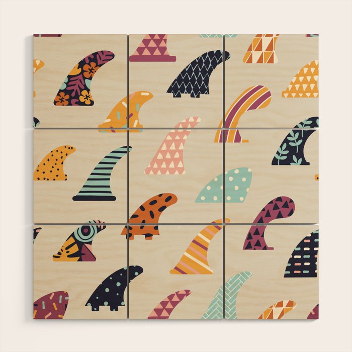 Single fin Wood Wall Art Gallery Image 1