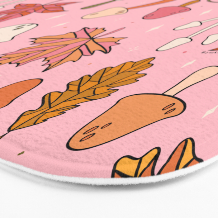 Falling Leaves Print Bath Mat Gallery Image 3