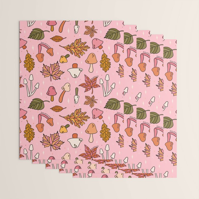 Falling Leaves Print Wrapping Paper Gallery Image 3