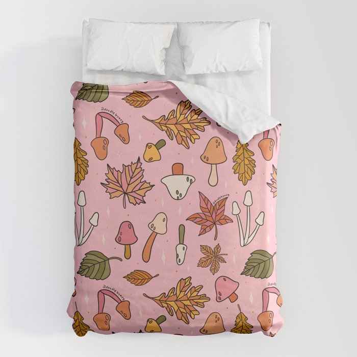 Falling Leaves Print Duvet Cover Gallery Image 1