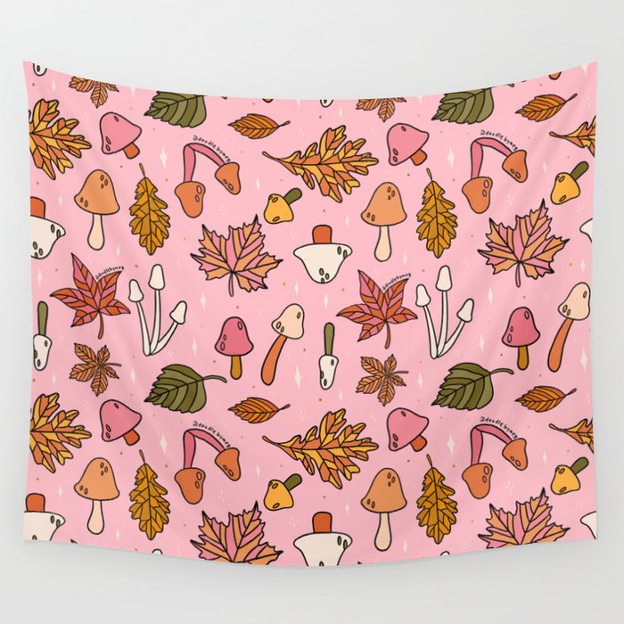 Falling Leaves Print Wall Tapestry Gallery Image 1