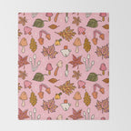 Falling Leaves Print Throw Blanket Gallery Image 2