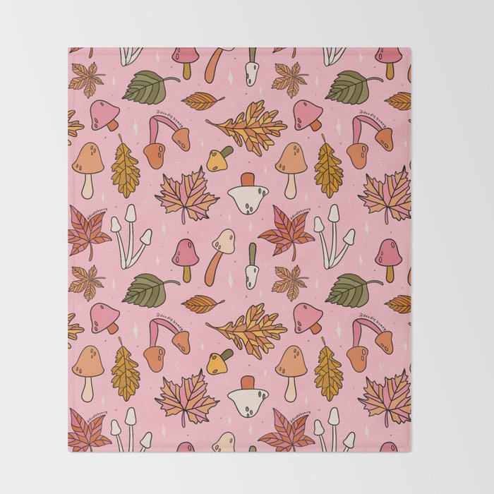 Falling Leaves Print Throw Blanket Gallery Image 2