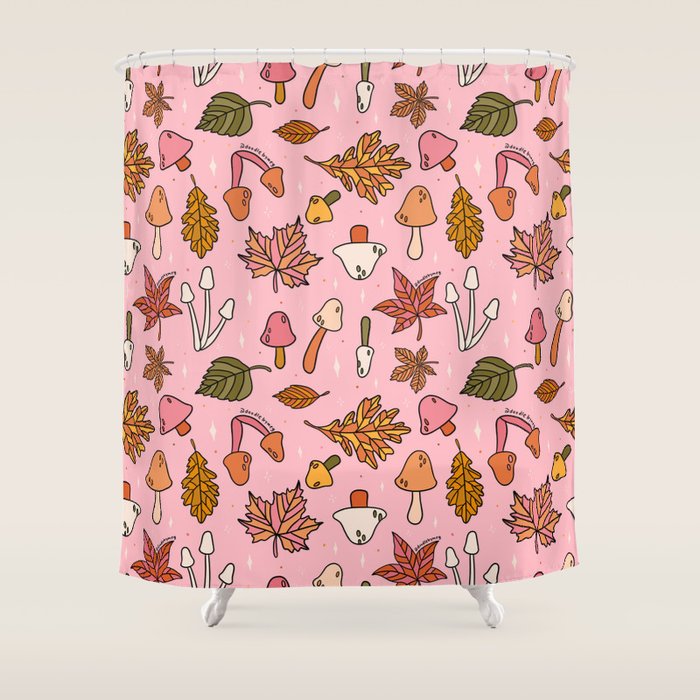 Falling Leaves Print Shower Curtain Gallery Image 1