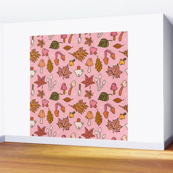 Falling Leaves Print Wall Mural Gallery Image 2