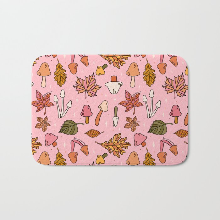 Falling Leaves Print Bath Mat Gallery Image 1