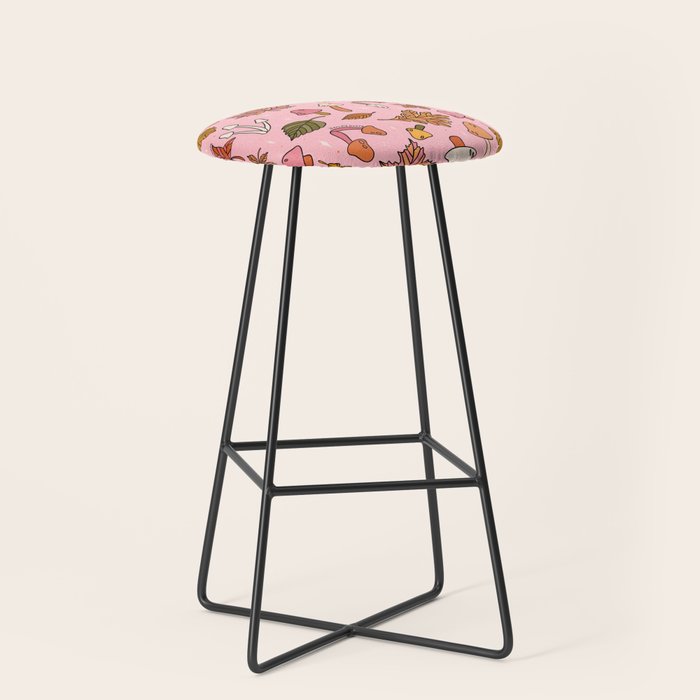 Falling Leaves Print Stool Gallery Image 1
