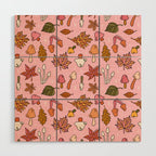 Falling Leaves Print Wood Wall Art Gallery Image 1
