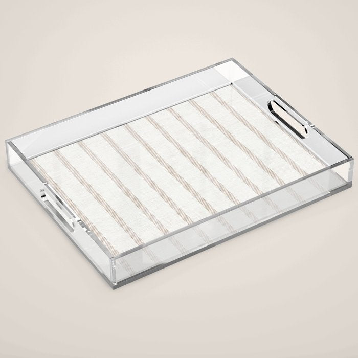 AEGEAN WIDE SPACED TICKING JUTE Acrylic Tray Gallery Image 1