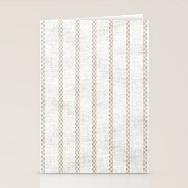 AEGEAN WIDE SPACED TICKING JUTE Stationery Card Gallery Image 1