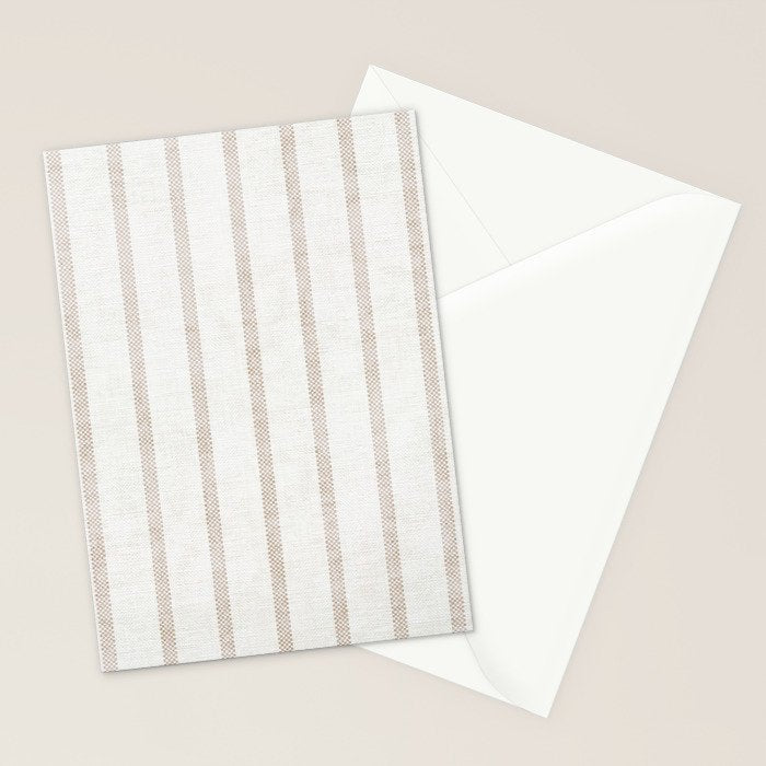 AEGEAN WIDE SPACED TICKING JUTE Stationery Card Gallery Image 2