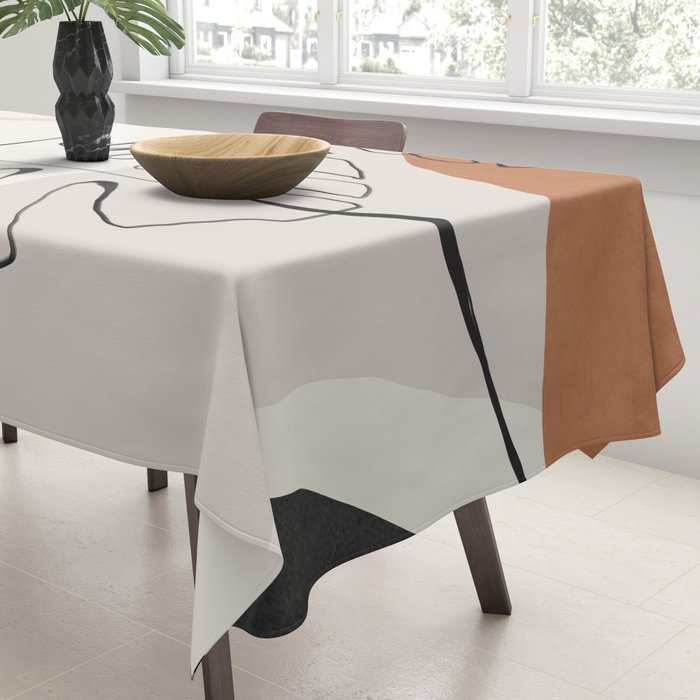 Minimal Abstract Art- Monstera Tablecloth Gallery Image 3