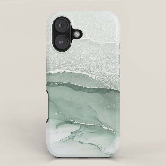 Abstract Sage Green Art Print By LandSartprints iPhone Case Gallery Image 1