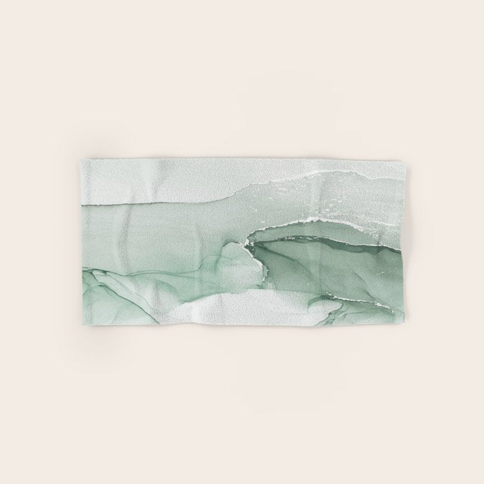 Abstract Sage Green Art Print By LandSartprints Bath Towel Gallery Image 1