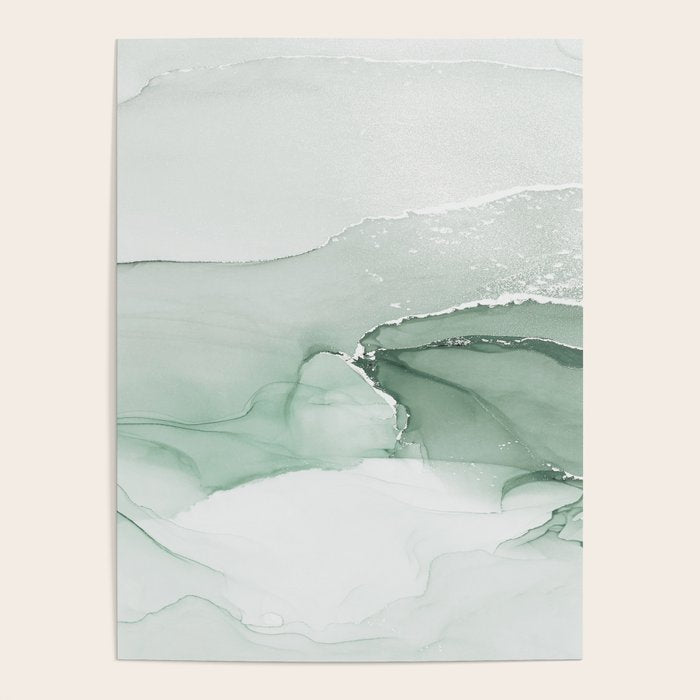 Abstract Sage Green Art Print By LandSartprints Poster Gallery Image 1