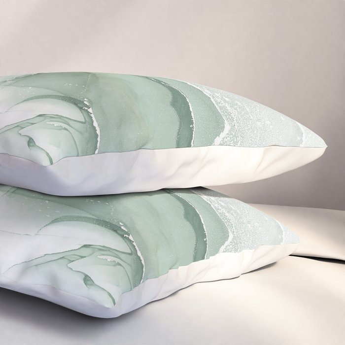 Abstract Sage Green Art Print By LandSartprints Pillow Sham Gallery Image 3