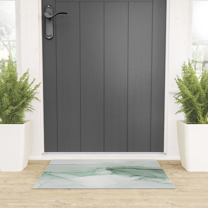Abstract Sage Green Art Print By LandSartprints Welcome Mat Gallery Image 3