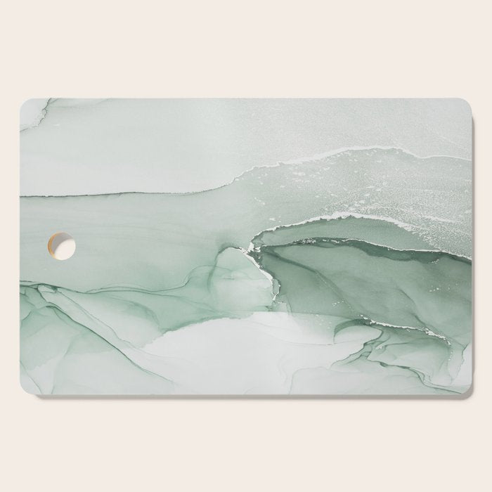 Abstract Sage Green Art Print By LandSartprints Cutting Board Gallery Image 1