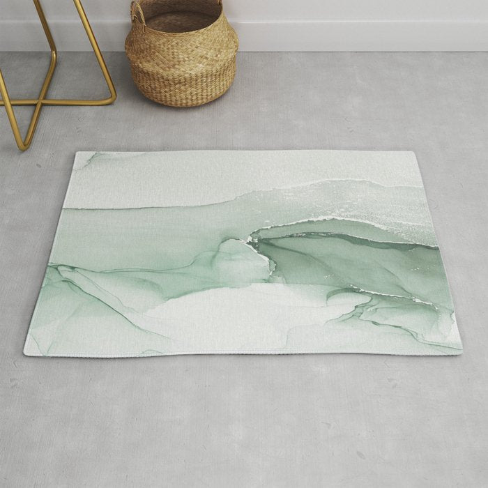 Abstract Sage Green Art Print By LandSartprints Rug Gallery Image 1
