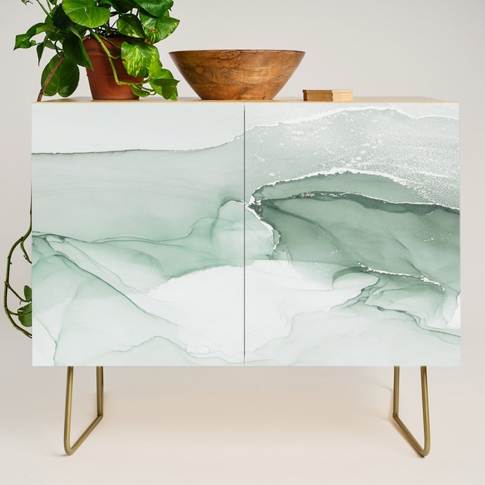 Abstract Sage Green Art Print By LandSartprints Credenza Gallery Image 1